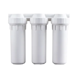 10 inch triple filter housing integrated top cap front view