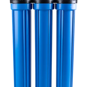 Durable 20in triple filter housing made of food-grade polypropylene for high-flow use