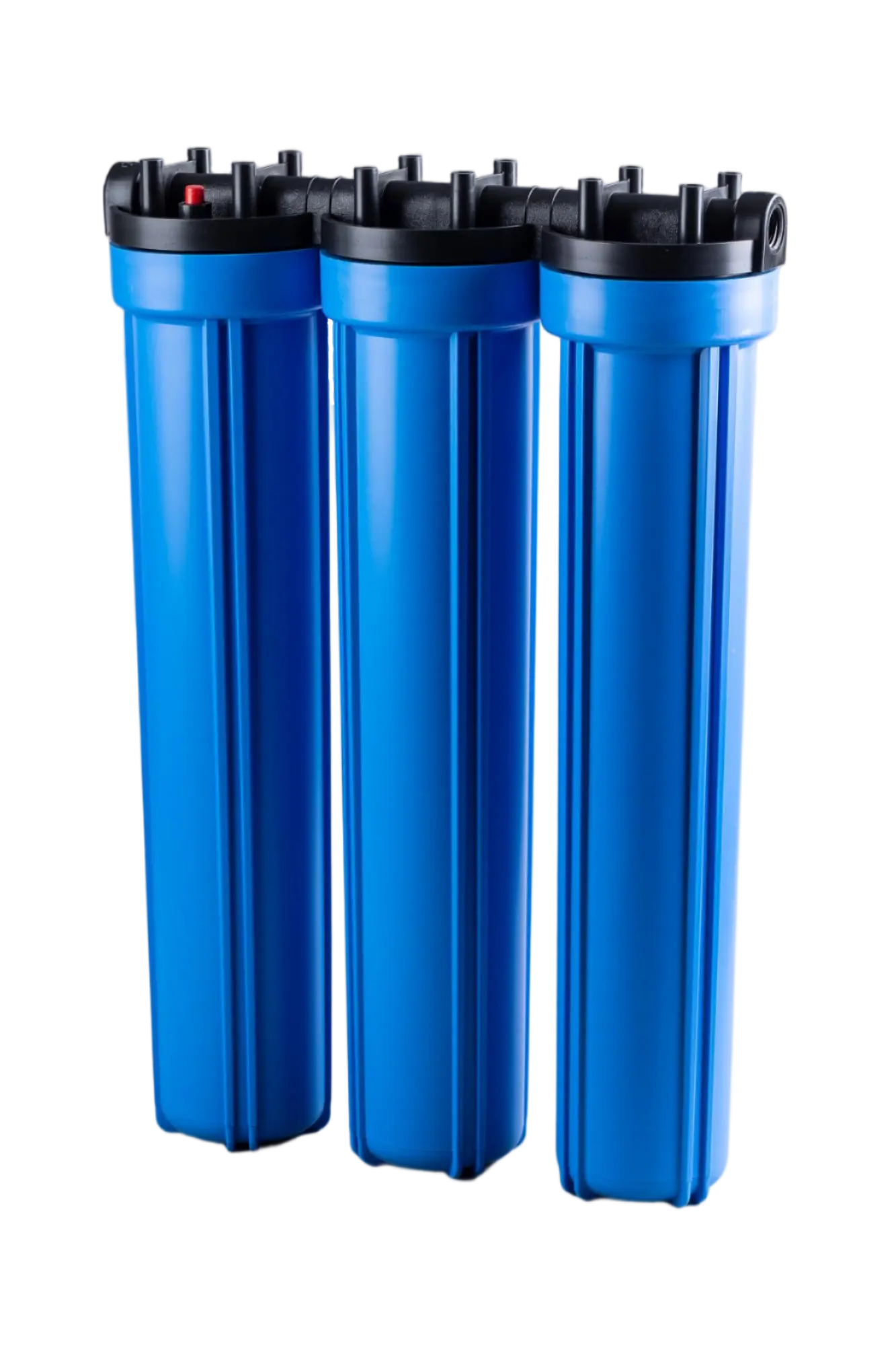 20-inch 3-stage filter housing with integrated top cap for whole house filtration