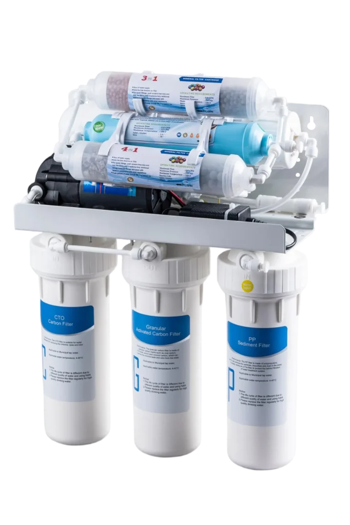 Large-flow under sink purifier with RO membrane