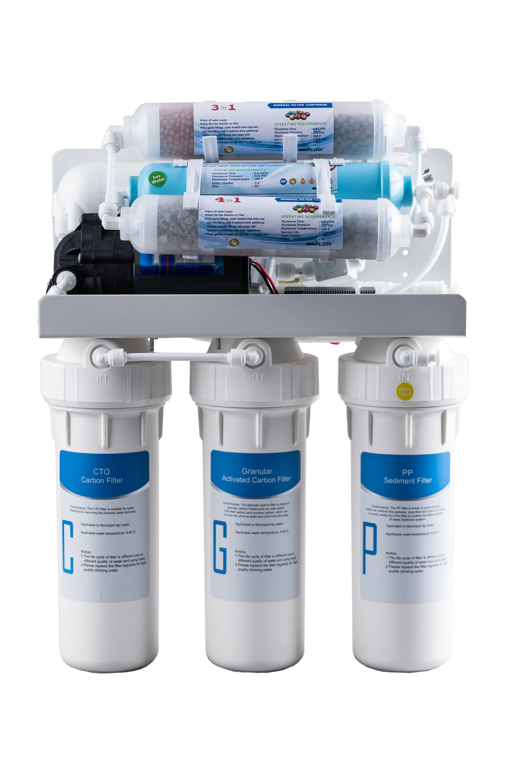 Fast flow RO purifier for busy households high-capacity kitchen filtration