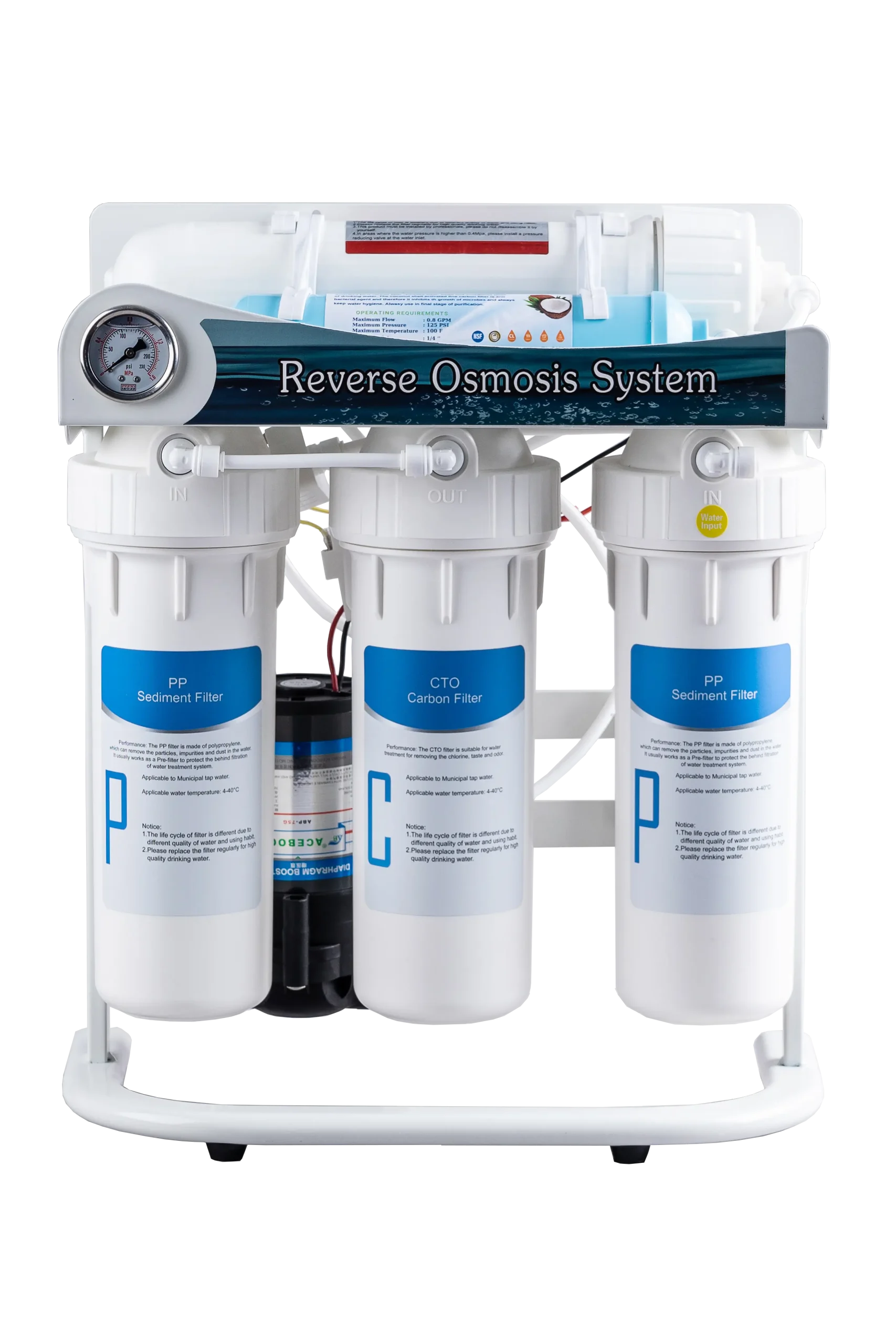 Quick-change filter under sink water purifier