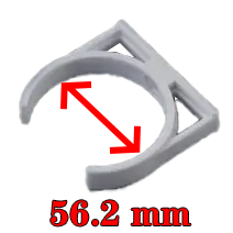1812 large single clamp with 56.2mm inner diameter label