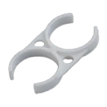 White plastic double clip inner diameter 45mm