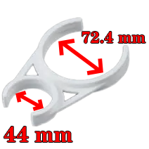 1812 double clamp with 72.4mm and 44mm inner diameter