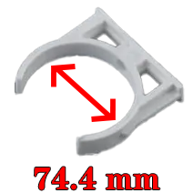 3013 large single clamp with 74.4 mm inner diameter