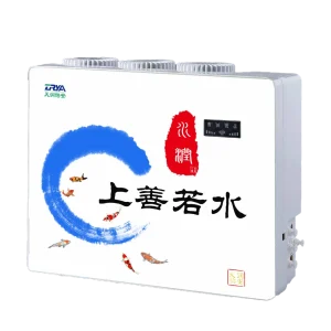 Household water purifier with minimalist front design