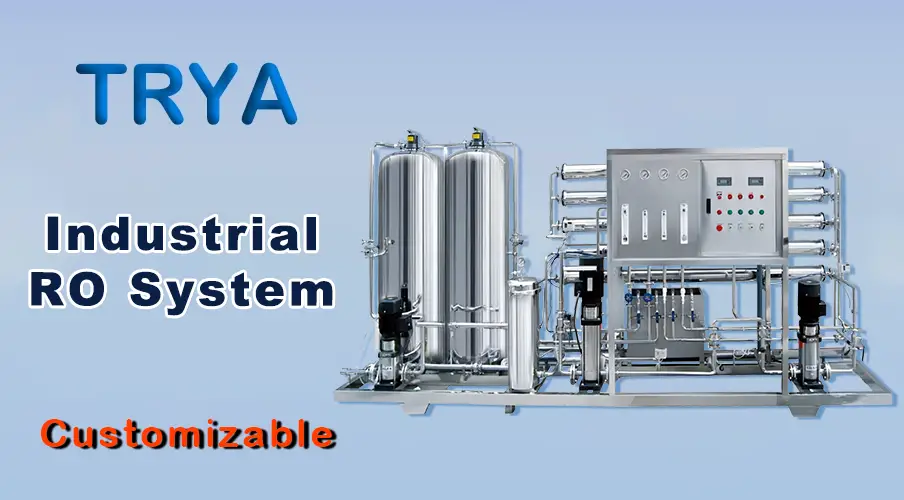 TRYA industrial reverse osmosis system - Customizable stainless steel RO water purifier with control panel | Commercial-grade water treatment solutions